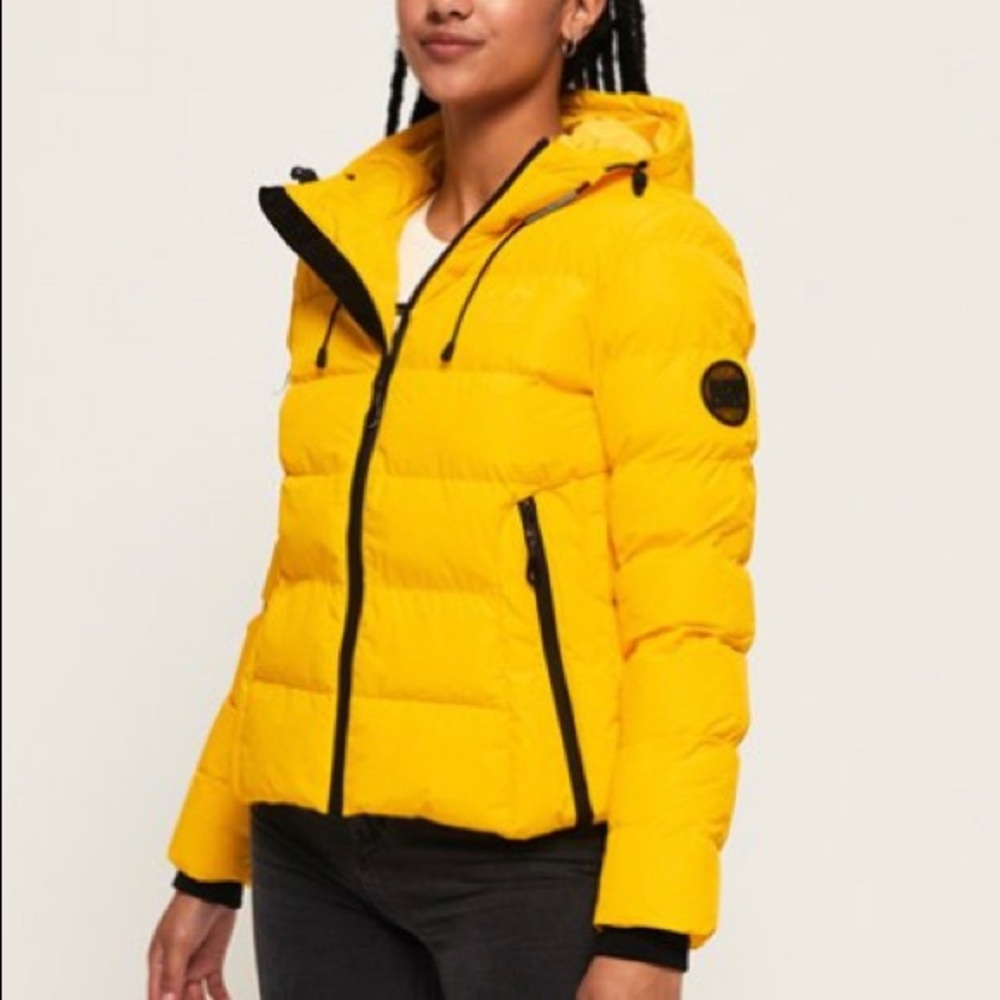 Yellow SuperDry coat